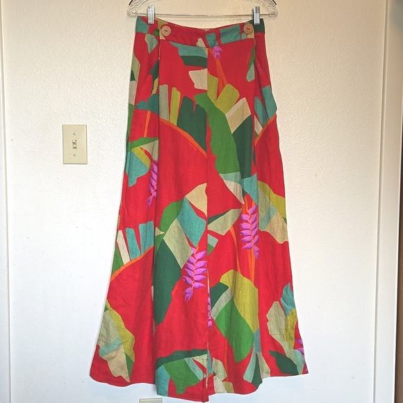 Farm Rio Heliconia linen pants - Picture 2 of 13